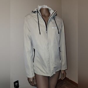 Columbia Hooded Zip Front Light Windbreaker Jacket